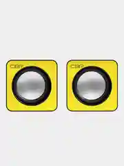 Желтый колонки компьютерные CBR CMS 90 2.0, 6 Вт, USB