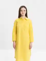 Белый платье-рубашка летнее, женское