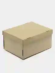 Бежевый большая подарочная коробка, складная, 31 х 25 х 16 см