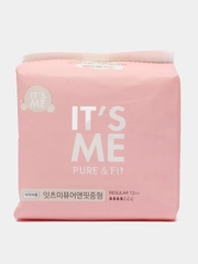 Прокладки женские гигиенические It's Me Pure & Fit, с крылышками, 3 капли, 12 штук
