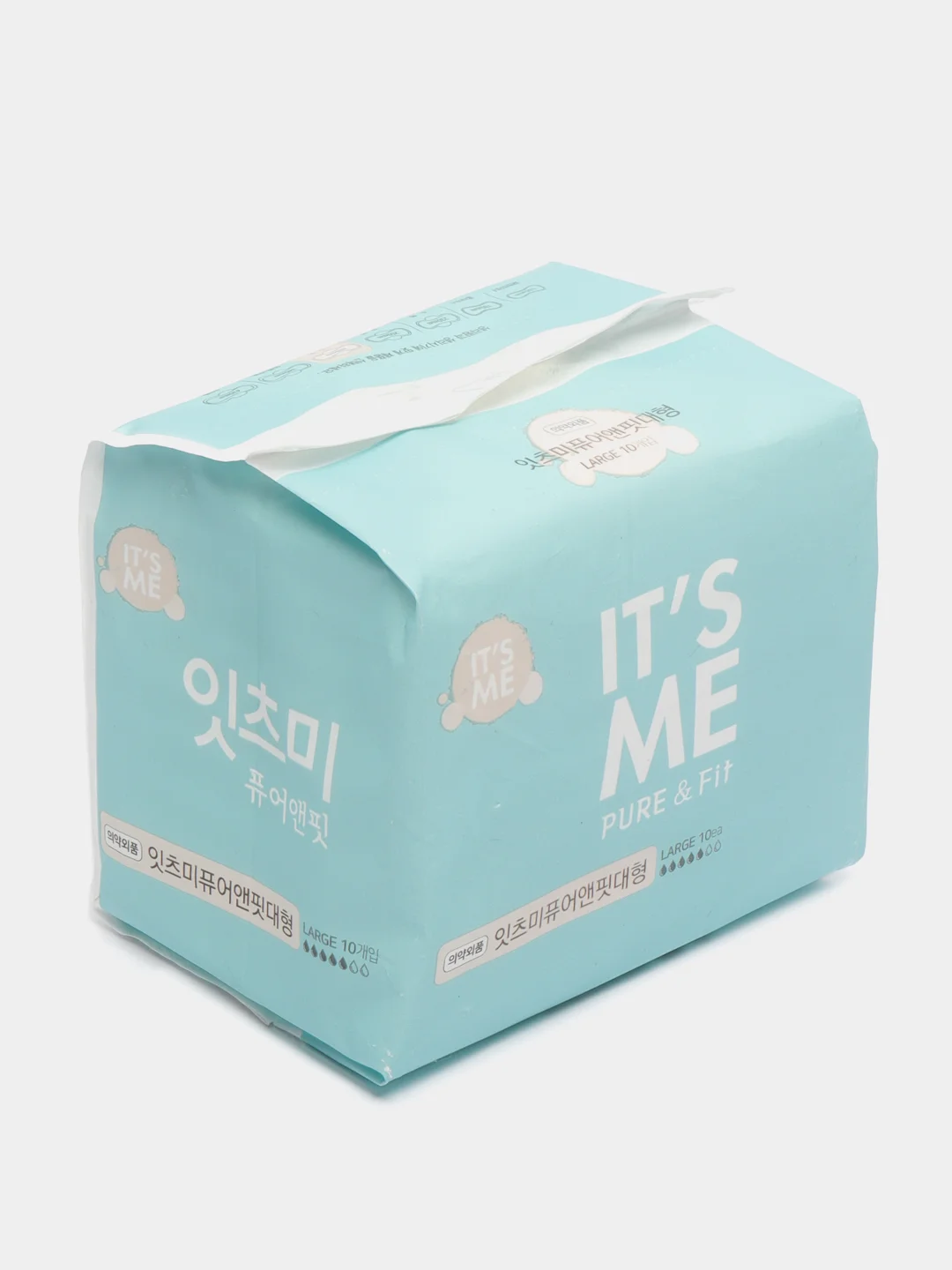 Прокладки гигиенические с крылышками Its Me Pure & Fit pads large, 4 капли, 10 штук