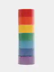 Клейкие WASHI-ленты для декора "Радужные", 7 шт, 15 мм х 3 м