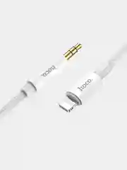 Серый аудиокабель HOCO UPA19, 3.5 мм, AUX, Lightning, 1 м