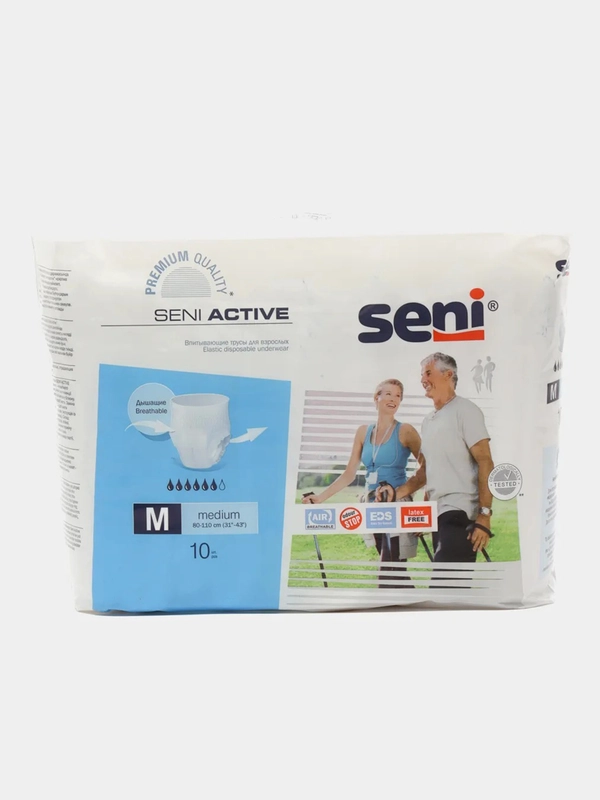 Впитывающие трусы Seni Active "Medium", 80-110 см, 10 штук