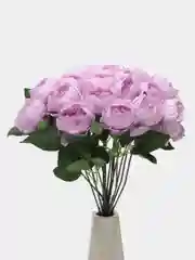 Сиреневый искусственные цветы, пионы, букет, 18 голов