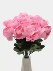 Розовый искусственные цветы, пионы, букет, 18 голов