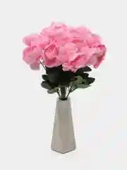 Розовый искусственные цветы, пионы, букет, 18 голов