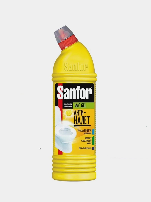 Жидкое чистящее средство Sanfor WС гель LEMON FRESH, 1000 г