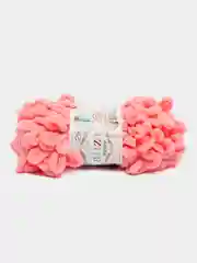Пастельно-коралловый пряжа Alize Puffy, петельки большие, микрополиэстер, 100 г, 9 м