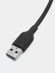 Черный кабель type c - usb для зарядки устройств и передачи данных