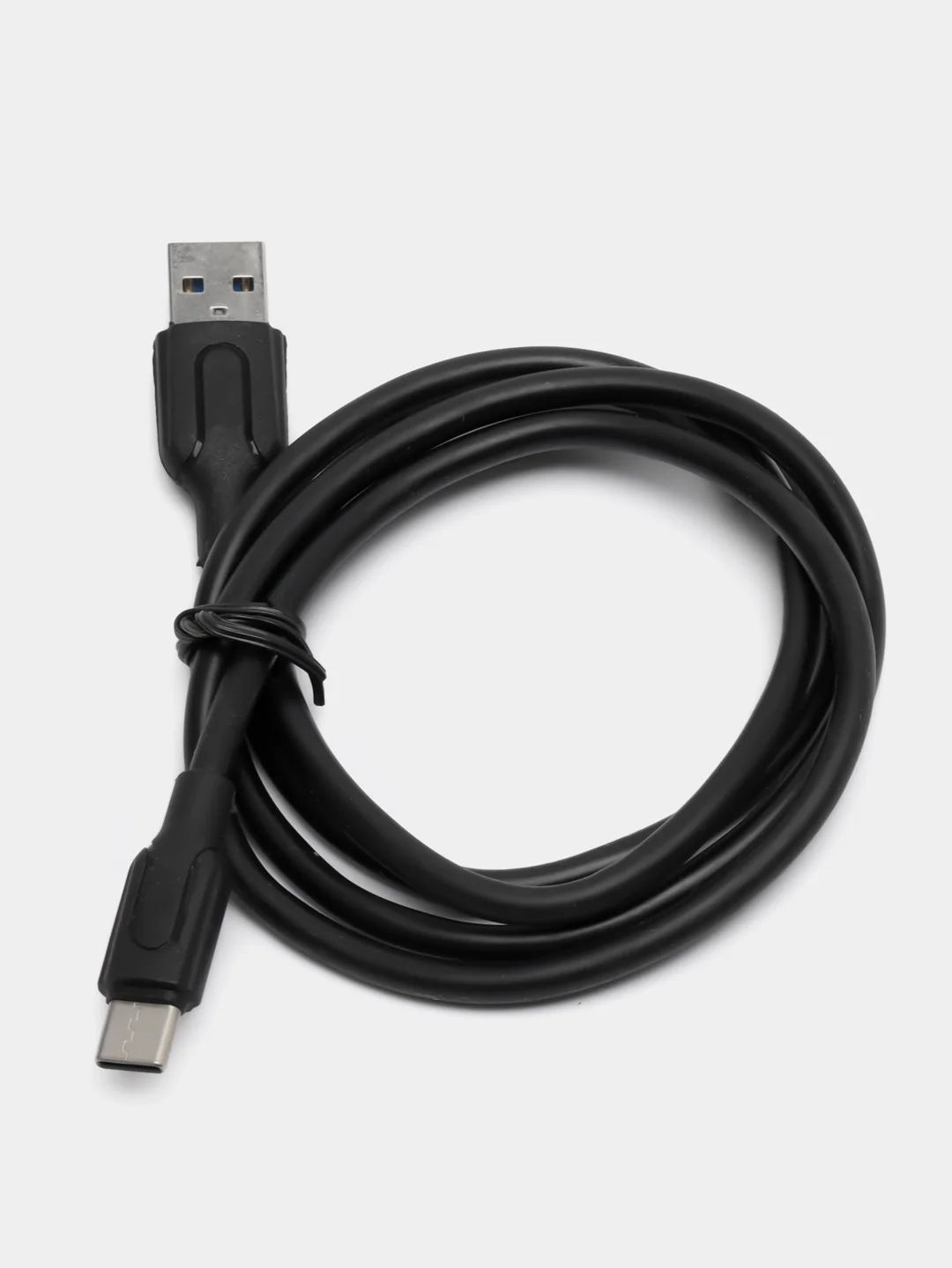 Черный кабель type c - usb для зарядки устройств и передачи данных