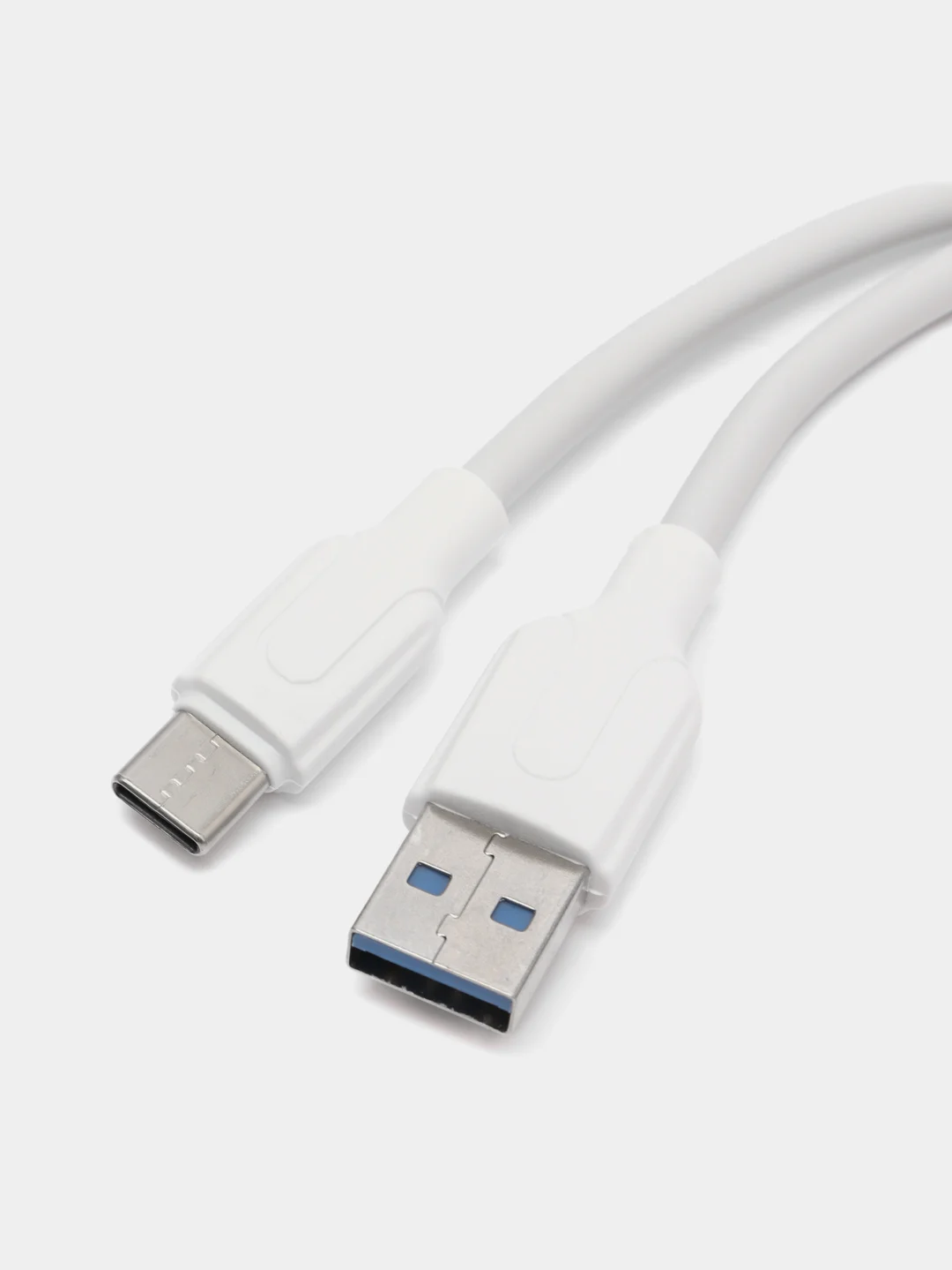 Белый кабель type c - usb для зарядки устройств и передачи данных