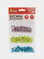 Бусины для творчества "Шарики", 8 мм, 30 грамм, серые, голубые, салатовые, "Остров сокровищ", 661238