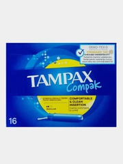 Тампоны с аппликатором TAMPAX Compak Regular, 16 шт