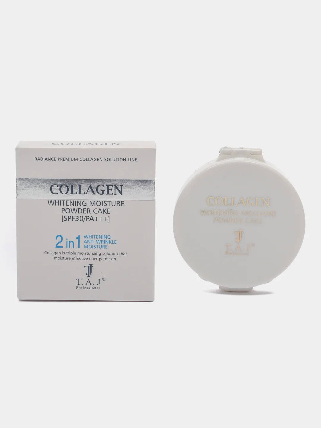 Бежевый пудра для лица с коллагеном Collagen 2 в 1, SPF-30, 6 тонов