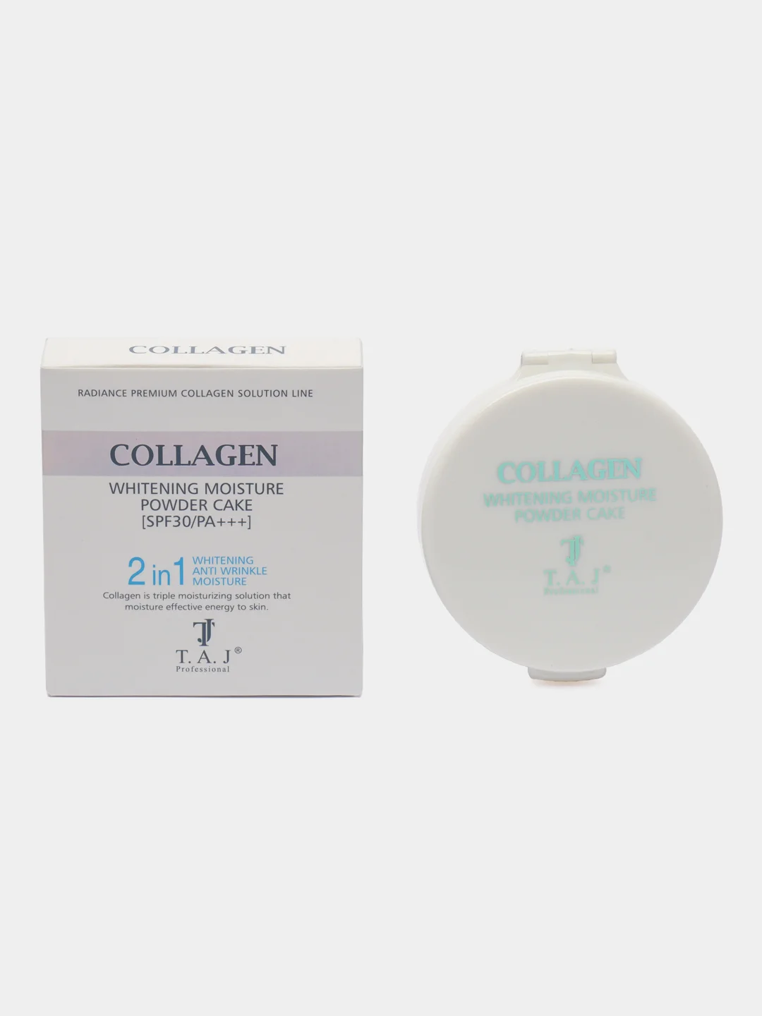 Белый пудра для лица с коллагеном Collagen 2 в 1, SPF-30, 6 тонов