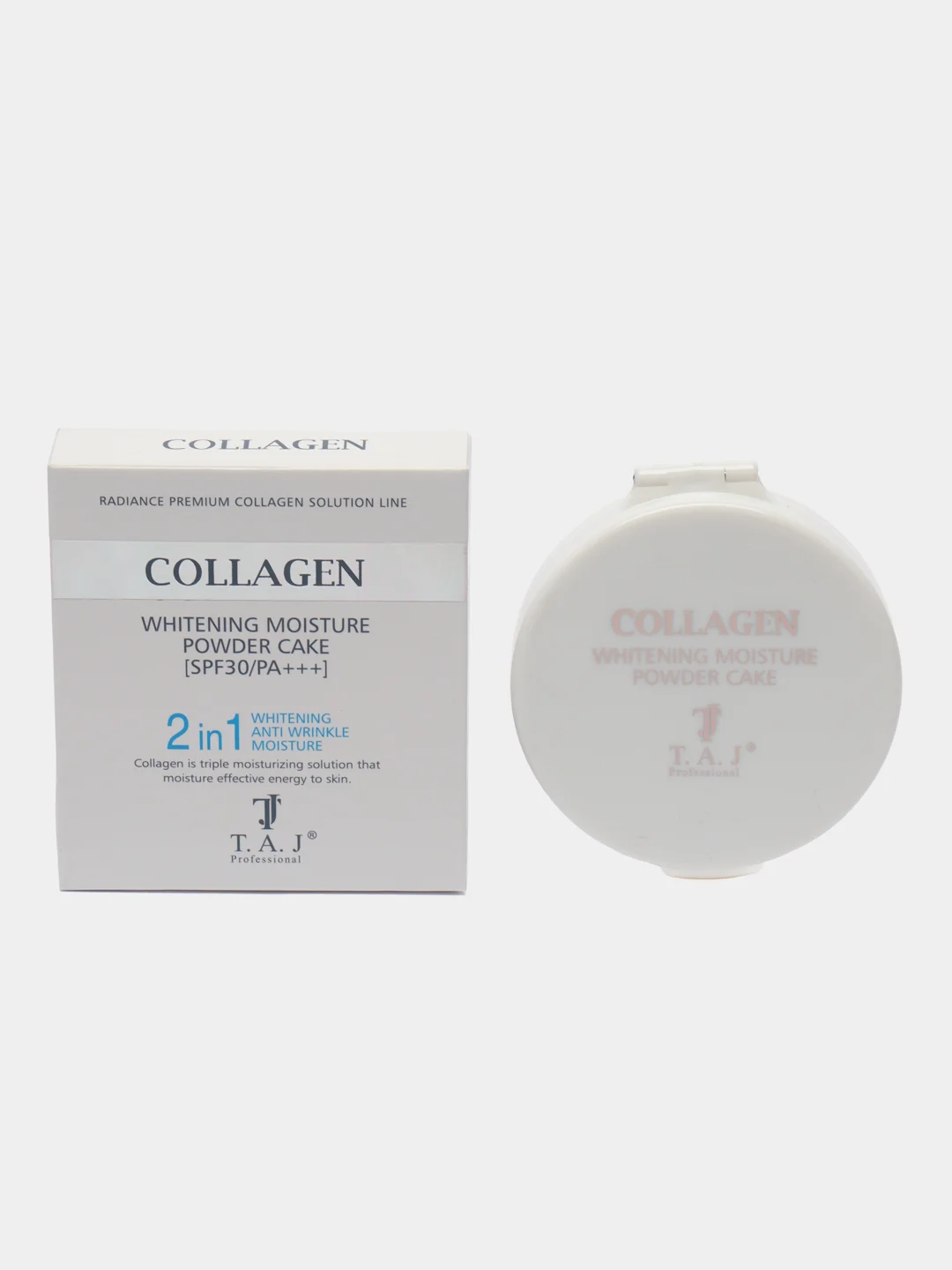 Бежевый меланж пудра для лица с коллагеном Collagen 2 в 1, SPF-30, 6 тонов