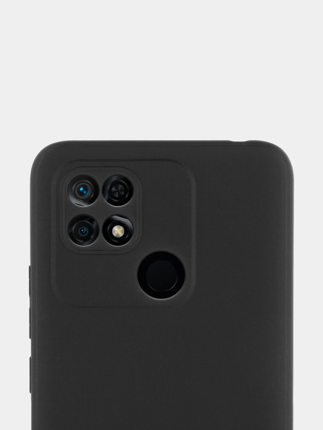 Черный чехол BROSCORP для Xiaomi Redmi 10C матовый силиконовый тонкий, бортик вокруг камер