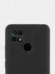 Черный чехол BROSCORP для Xiaomi Redmi 10C матовый силиконовый тонкий, бортик вокруг камер