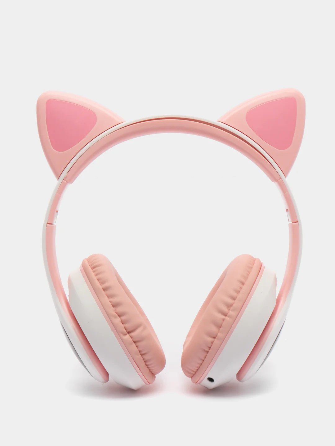 Пастельно-коралловый наушники беспроводные, детские, VZV-28M Cat Ear, с кошачьими ушками, светящиеся