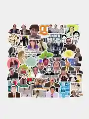 Наклейки-стикеры по мотивам сериала "Офис" (The Office), 50 штук