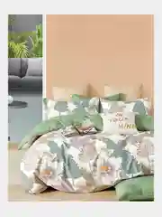 Салатовый двухспальное постельное белье на резинке
