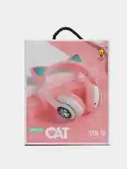 Бирюзовый наушники беспроводные, детские, VZV-28M Cat Ear, с кошачьими ушками, светящиеся