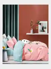 Розовый двухспальное постельное белье на резинке