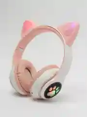 Бирюзовый наушники беспроводные, детские, VZV-28M Cat Ear, с кошачьими ушками, светящиеся