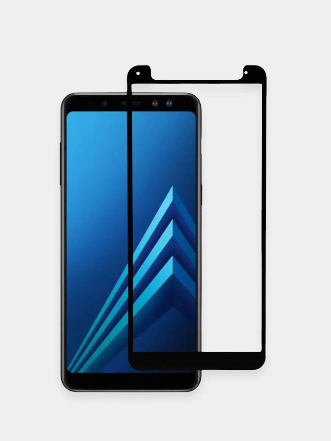 Защитное стекло 9D Samsung Galaxy A8+ (A8 Plus) (SM-A730F), Самсунг Галакси А8+ (А8 Плюс)