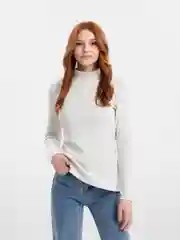 Розовый водолазка женская, в рубчик, белая