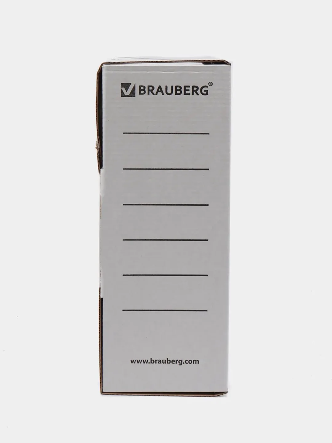 Короб архивный с клапаном А4 (260х325 мм), 100 мм, плотный БЕЛЫЙ, BRAUBERG, 124848