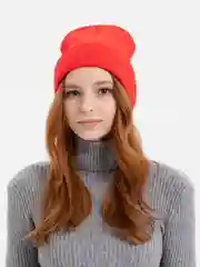 Красный шапка-бини Toprock Caps унисекс, зимняя, 21 цвет
