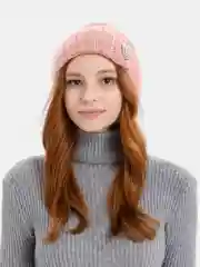 Карамельный шапка женская с отворотом "Ариелла"