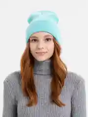 Бирюзовый шапка-бини Toprock Caps унисекс, зимняя, 21 цвет