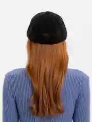 Черный меховая кепка бейсболка унисекс