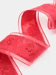 Бордовый декоративная лента с розами, 25 мм, 2 м