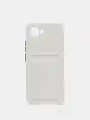 Белый чехол REALME C30S / REALME C30 / Narzo 50i prime с карманом для карточки, и защитой камеры