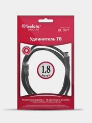 Кабель ТВ вилка - ТВ розетка, антенный, 1.8 м, BL1071