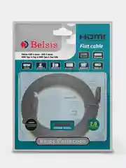 Кабель Belsis HDMI v1.4, HDMI вилка - HDMI вилка ПЛОСКИЙ, длина 1.8 м., BW3304