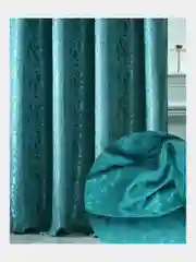 Бирюзовый комплект штор "Мраморный канвас"