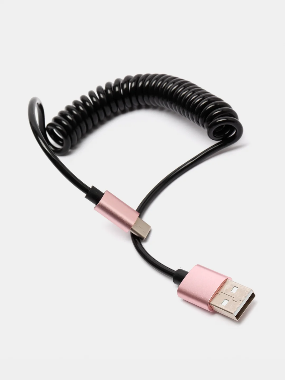 Розовый кабель USB - Type-C / microUsb для Зарядки и Передачи данных