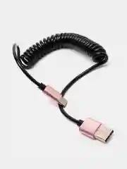 Розовый кабель USB - Type-C / microUsb  для Зарядки и Передачи данных