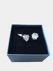Серебряный серьги-гвоздики со вставкой кубического циркония