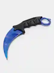 Темно-синий нож керамбит Cs Go имитирующий клык тигра