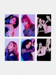 Кораллово-розовый наклейки-карточки K-POP Blackpink ( Блэкпинк ) 10шт