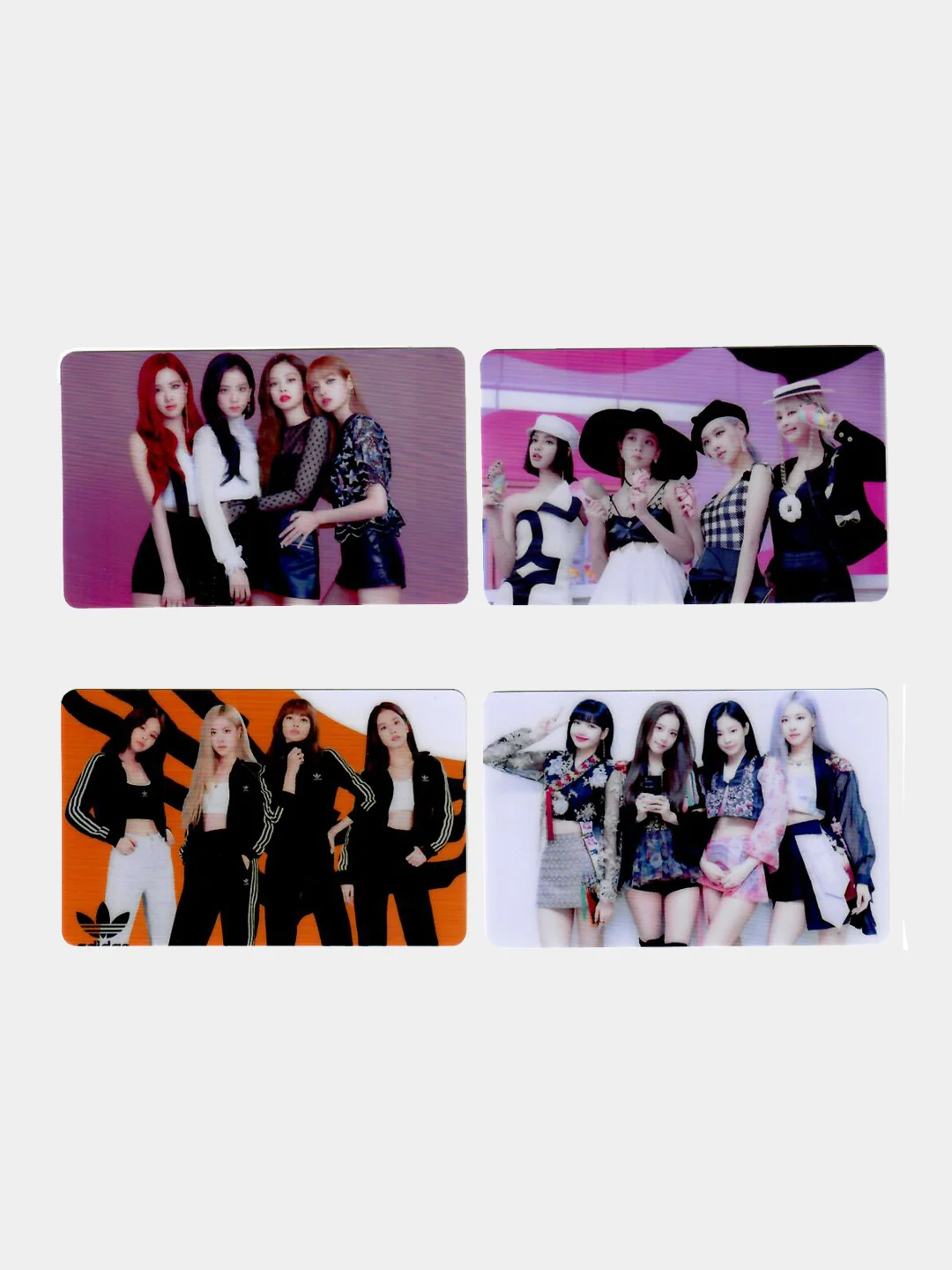 Кораллово-розовый наклейки-карточки K-POP Blackpink ( Блэкпинк ) 10шт