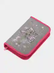 Пенал ЮНЛАНДИЯ, 1 отделение, металлизированный картон, конгрев, 19х11 см, Meow, 271103