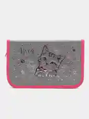 Пенал ЮНЛАНДИЯ, 1 отделение, металлизированный картон, конгрев, 19х11 см, Meow, 271103