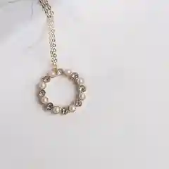 Желтый серьги и кулон "Бонтон"